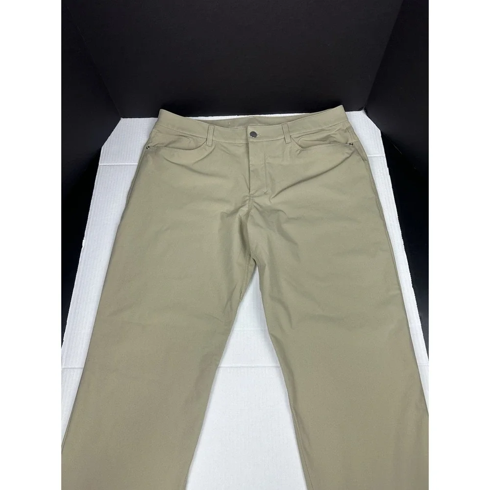 Lululemon Pants Mens 36x30 Beige Tech Chino Stretch Casual Golf Travel Tapered